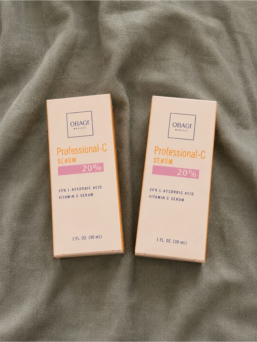 Obagi Professional-C Serum 20% Peach Pink Packaging - Twin Box